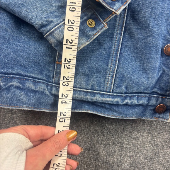 WRANGLER Men’s Denim Sherpa Jean Jacket size: Medium - Picture 10 of 11